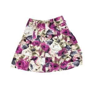 Eric Alexandre Floral Mini Skirt A-Line Coquette Cottagecore Parisian Chic US 4